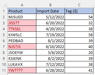 Excel Sheet For The Question 7 7 Trim 1 Mark A In Cells Course