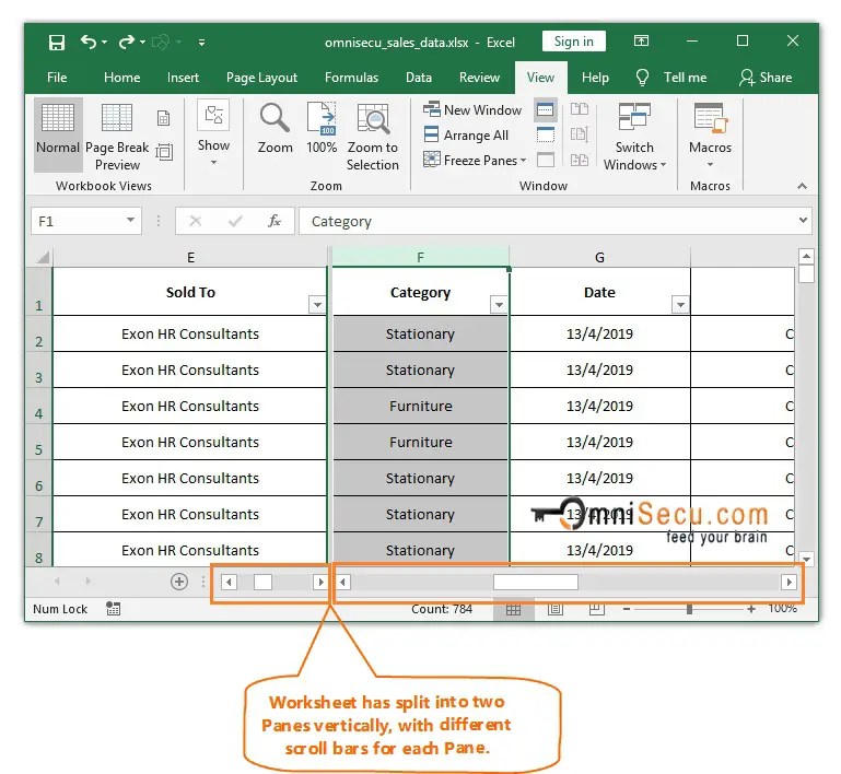 Excel Split Worksheet Into Two Vertical Panes