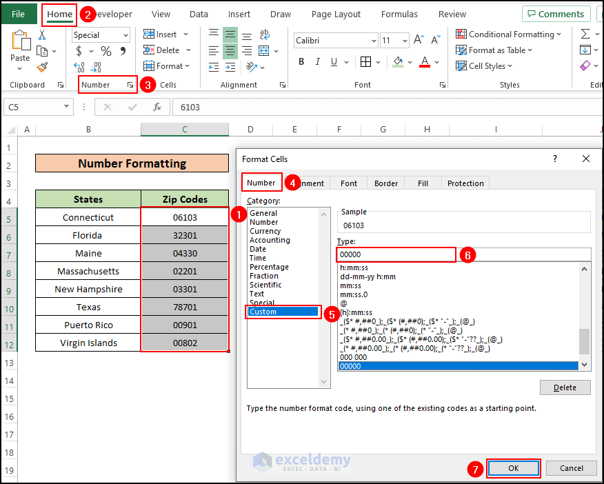 Excel Step By Step Guide Keep Leading Zeros Excel Dashboards Com