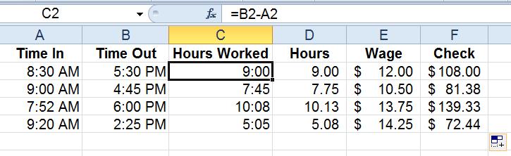 Excel Template Calculating Time Between Hours Poleaccess