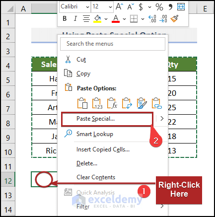 Excel Tip Transposing Horizontal Data To Vertical Using Paste Special