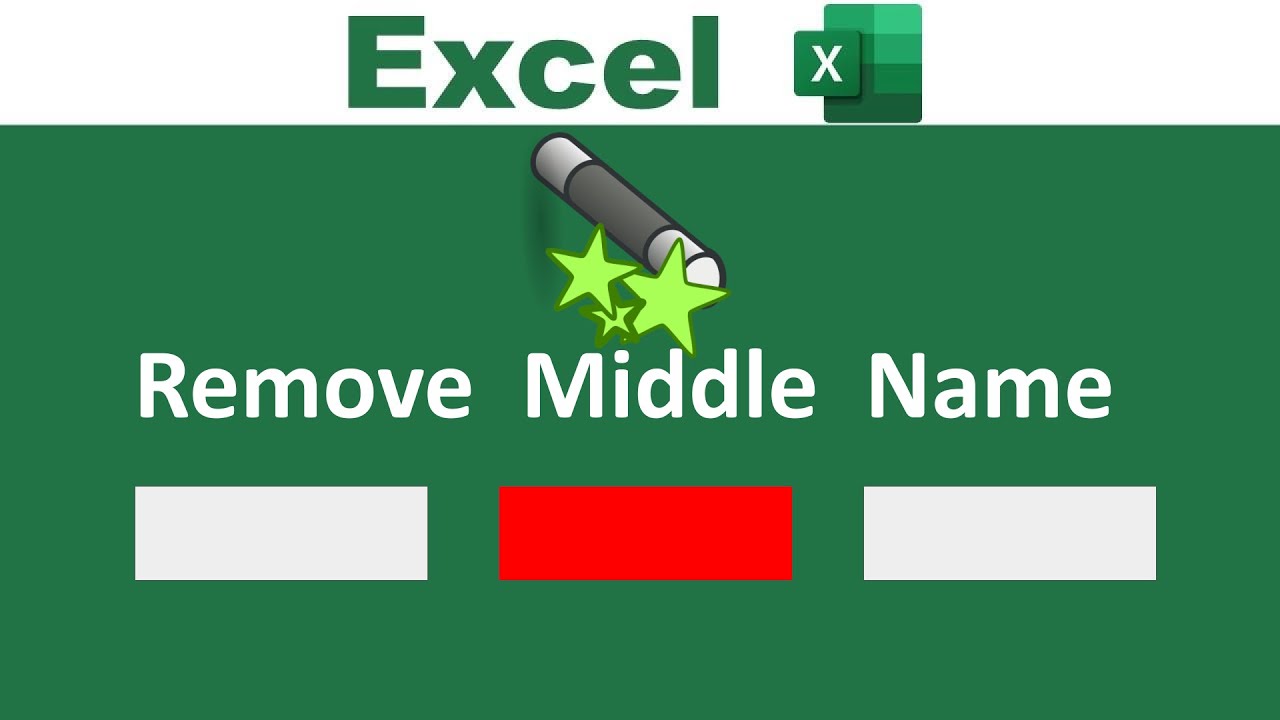 Excel Trick How To Insert Or Remove Middle Name In List Of Employees Easily Youtube