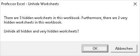 Excel Unhide Worksheets