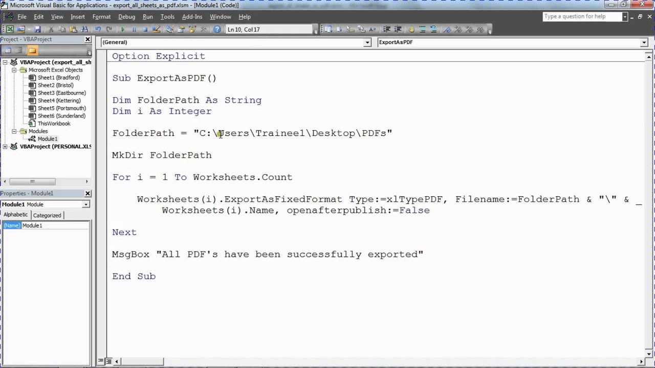 Excel Vba Select Multiple Sheets And Save As Pdf Mark Stevenson S