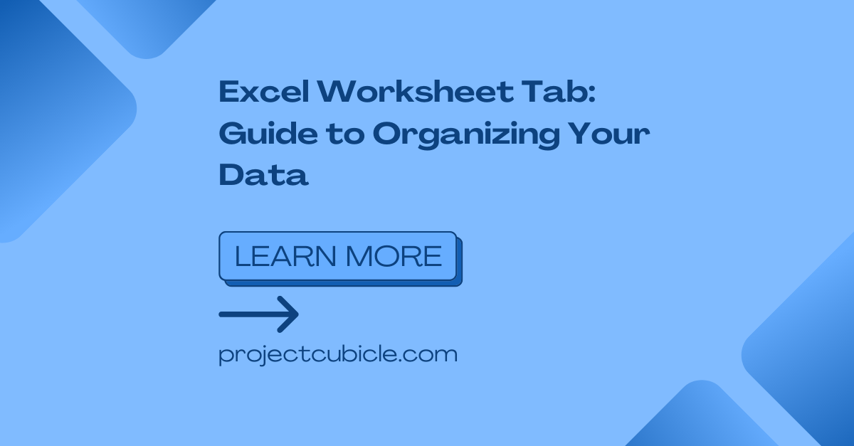 Excel Worksheet Tab Guide To Organizing Your Data Projectcubicle