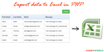 Export Data To Excel In Php Codexworld