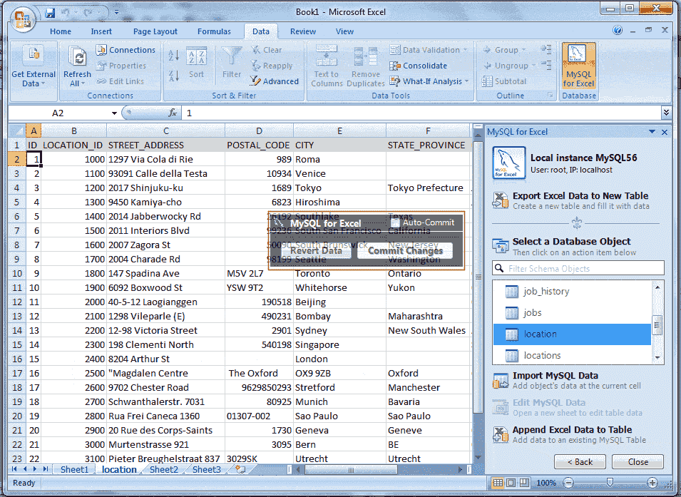 Exporting And Importing Data Between Mysql And Microsoft Excel W3resource