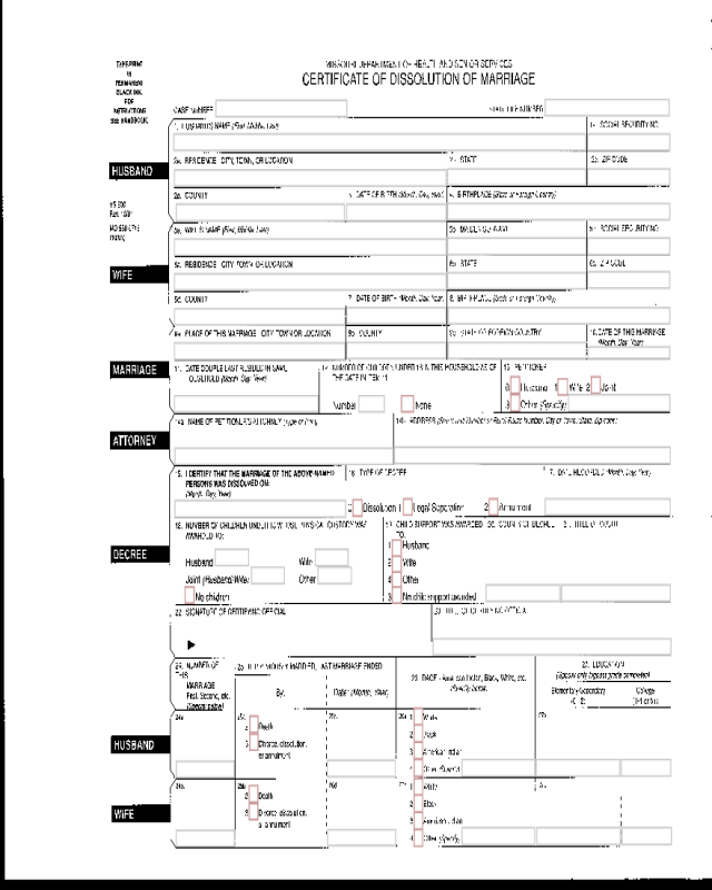 Fillable Form For A Certificate Of Dissolution Printable Pdf Download