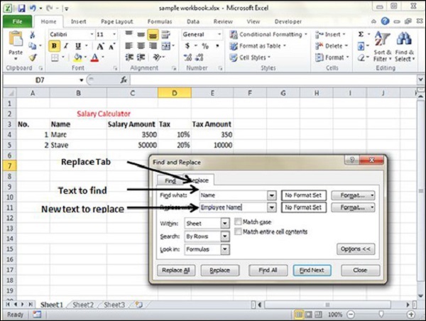 Find And Replace Excel