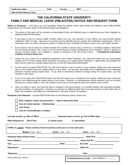 Fmla Notice Requirements Pdffiller