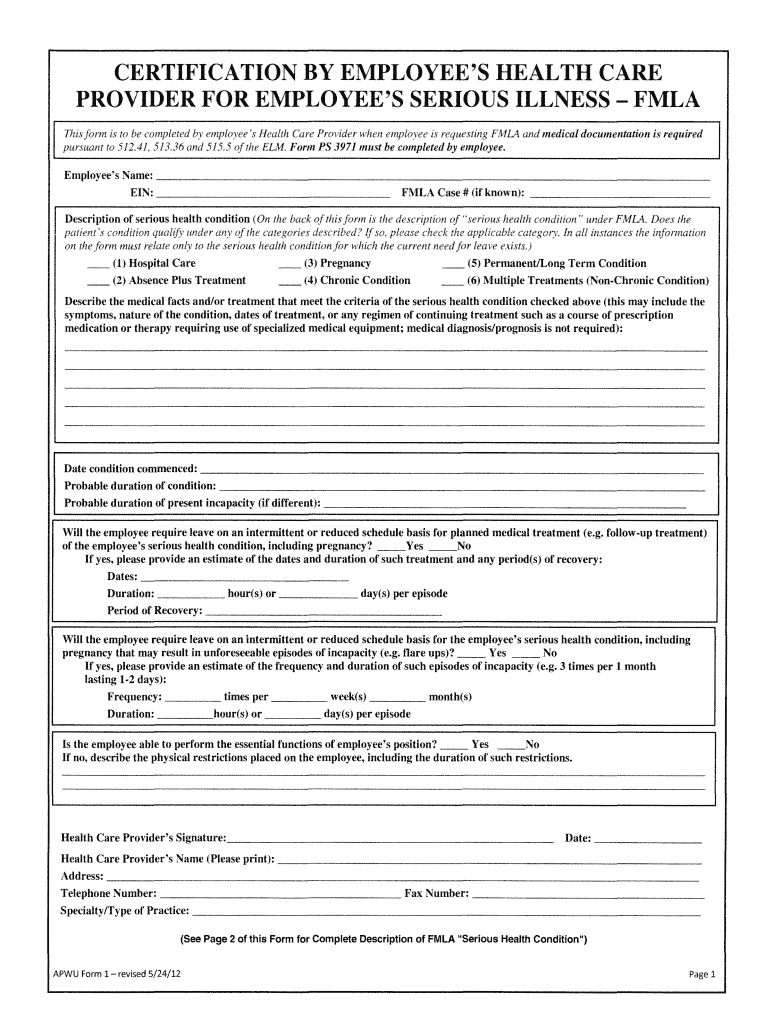 Fmla Paperwork Fill Online Printable Fillable Blank Pdffiller