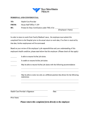 Fmla Return To Work Form Fill Out Sign Online And Download Pdf Templateroller