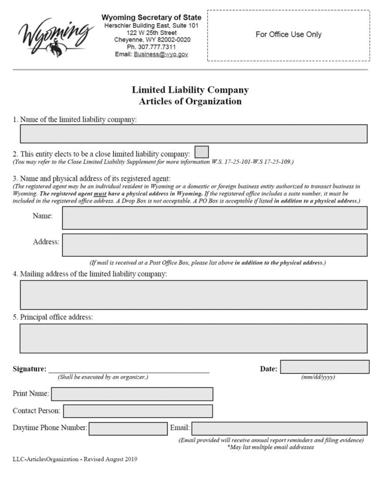 Form Your Wyoming Llc Today Zenbusiness Pbc