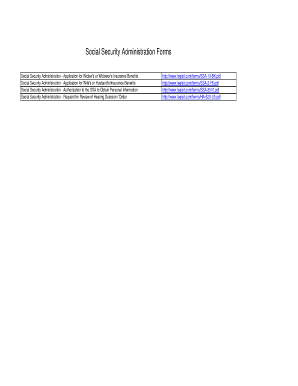 Free 8 Social Security Administration Forms In Pdf Ms Word