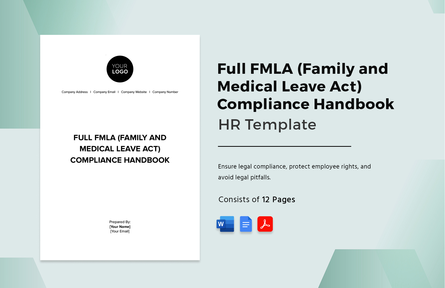 Free Full Fmla Family And Medical Leave Act Compliance Handbook Hr