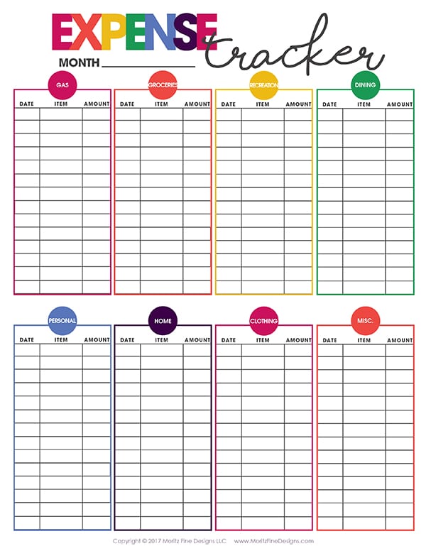 Free Printable Business Expense Sheet Excelxo Com