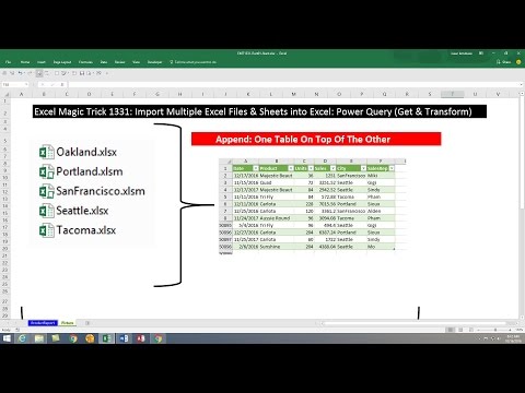 Free Video Import Multiple Excel Files Amp Sheets Into Excel Power Query Get Amp Transform From