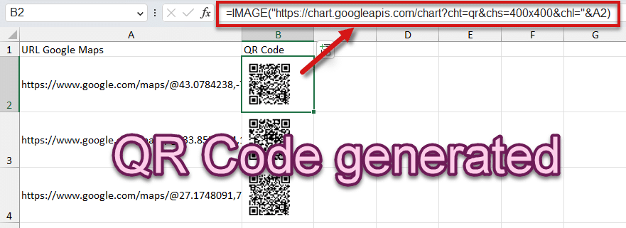 Generate A Qr Code With Excel