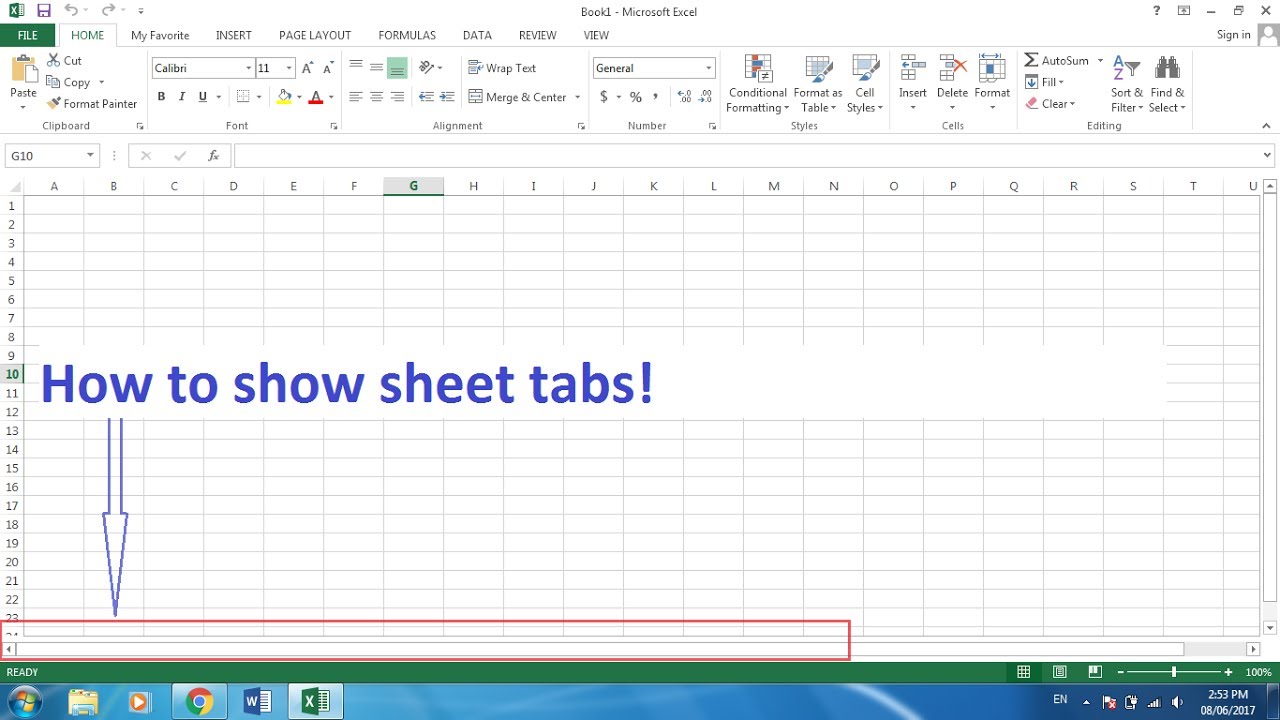 Get Display Worksheet Tabs In Excel