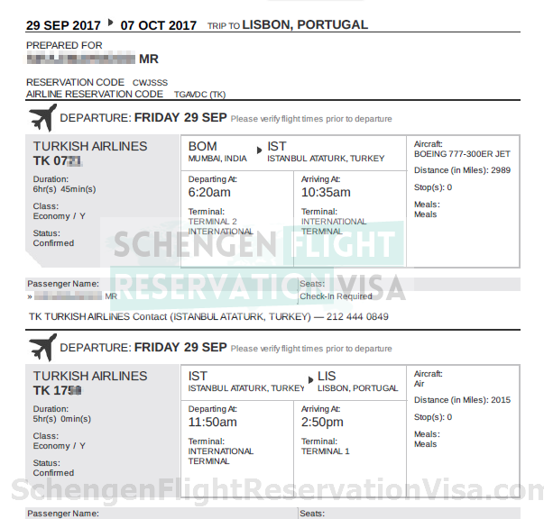 Get Flight Reservation For Visa Or Flight Itinerary For Visa To Show In