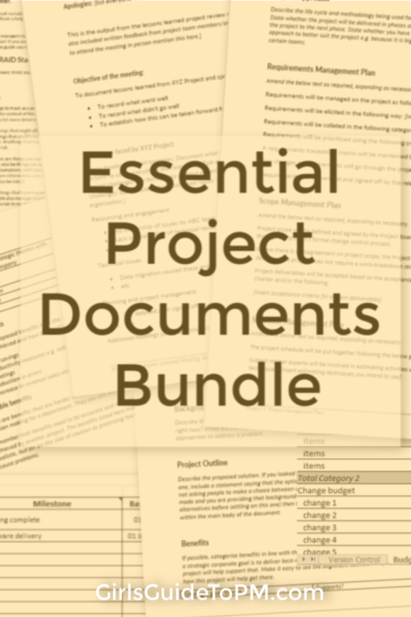 Giveaway Essential Documents Girl Amp 39 S Guide To Project Management