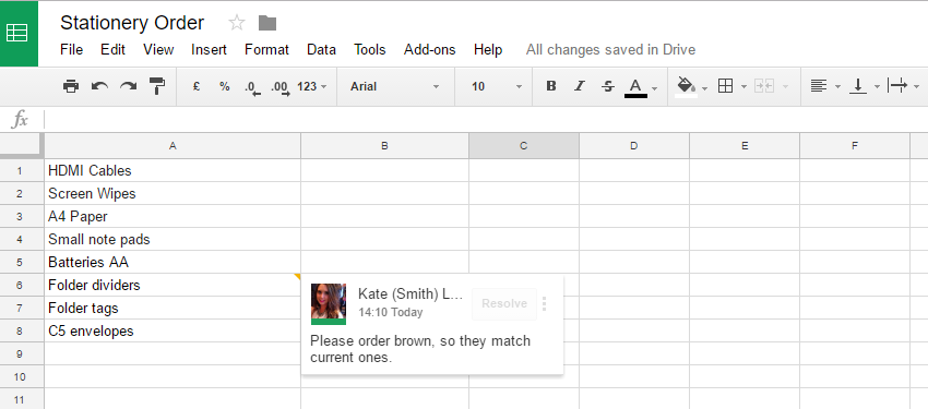 Google Spreadsheets Comments Feature Improved Workspace Tips