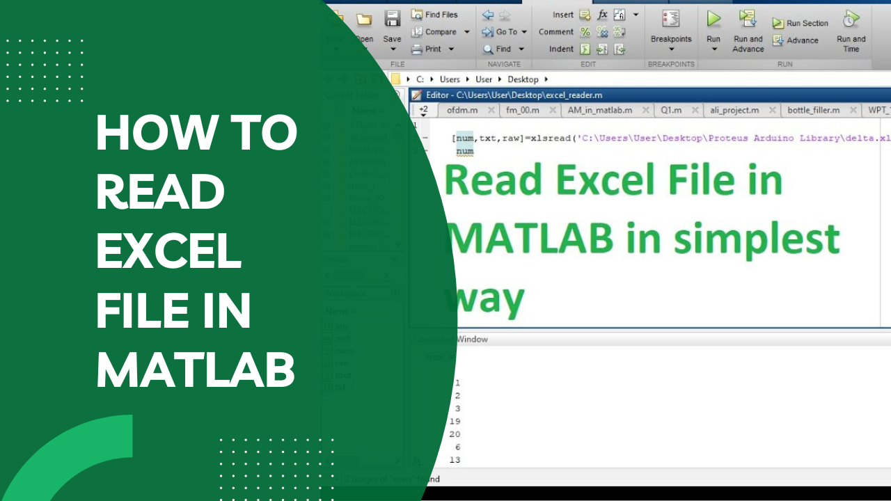 H Ng D N What Are The Correct Commands To Read Excel File In Matlab