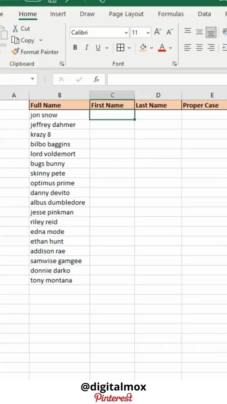 Handling Names Excel Artofit