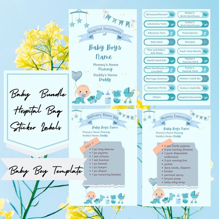 Hospital Bag Organizers For Baby Boy Editable Printable Etsy Hong Kong