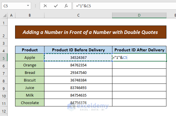 How To Add A Number In Front Of A Number In Excel 7 Easy Ways