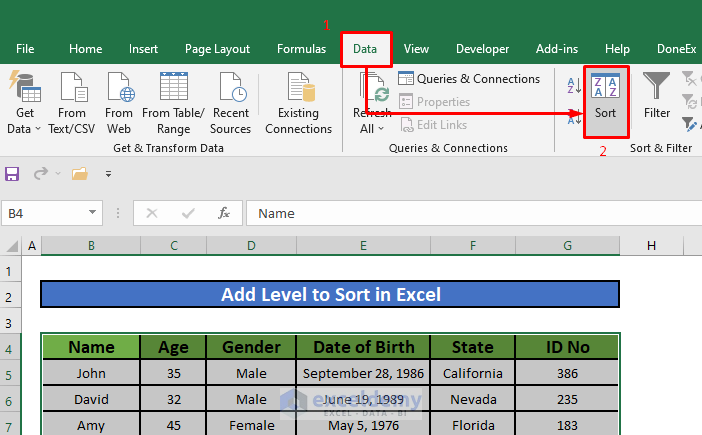 How To Add A Sort Button In Excel Spreadcheaters