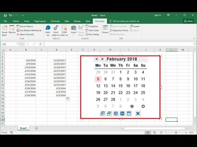 How To Add Date Picker In Excel For Mac Jjplm