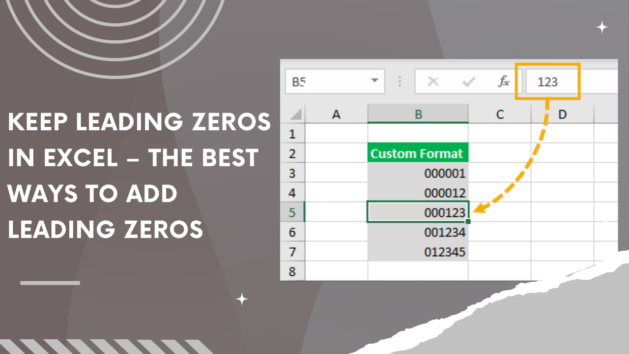 How To Add Leading Zeros In Excel Text Format 10 Ways Exceldemy