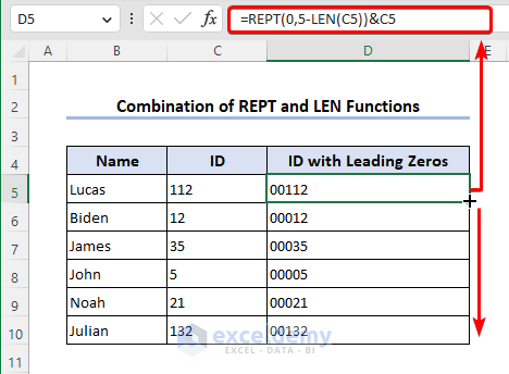 How To Add Leading Zeros In Excel Text Format 11 Methods