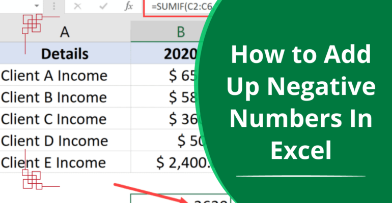 How To Add Up Negative Numbers In Excel Earn Excel