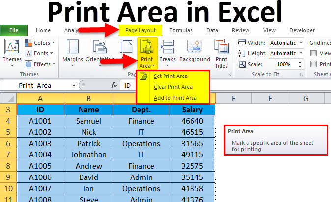 How To Adjust Printable Area In Excel