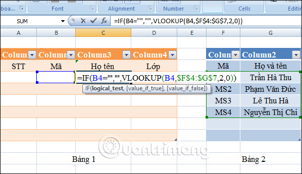 How To Automatically Display Names When Entering Code In Excel