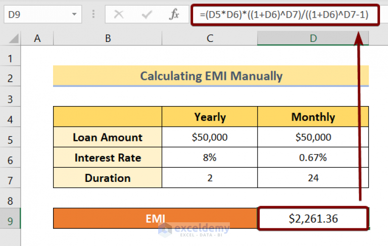 How To Calculate Simple Loan Emi In Excel Nepali Excel Tutorial In Nepali Ap Tech Forum