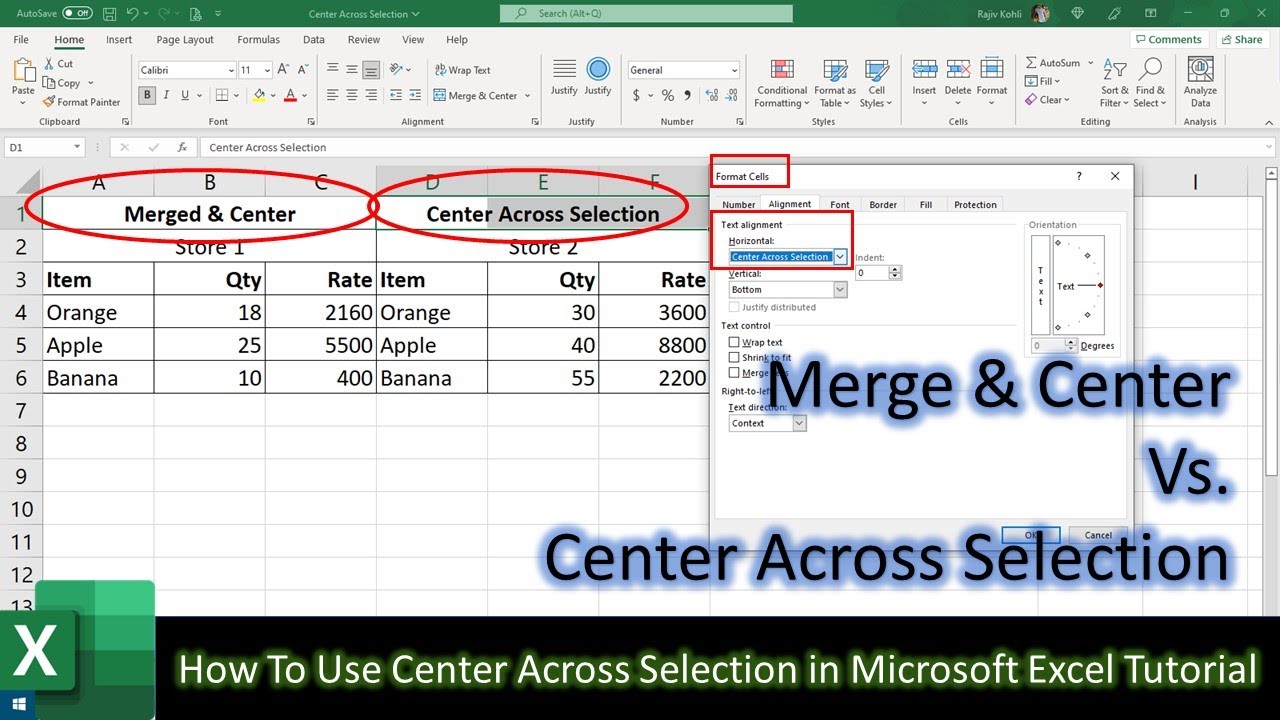 How To Center Across Selection In Excel Google Sheets Automate Excel