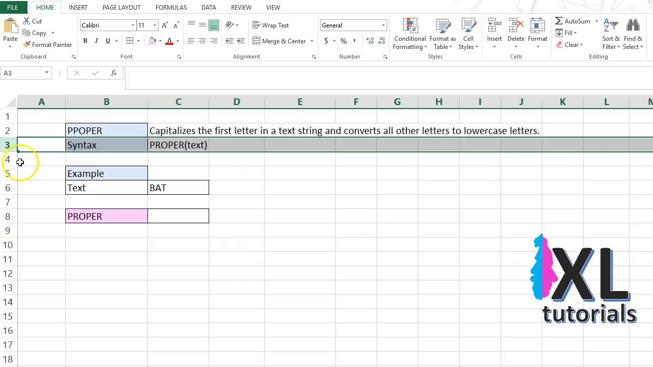 How To Change All Caps To Proper Case In Excel Youtube