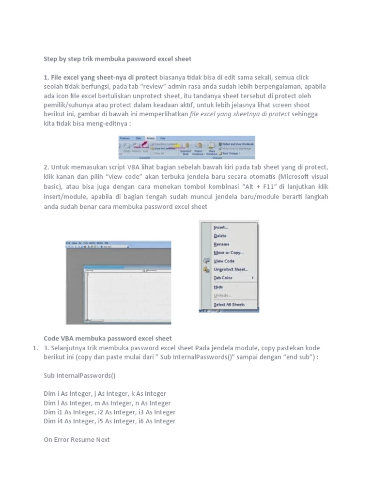 3 Simple Steps to Change Password in Excel