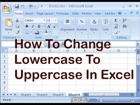 How To Change Small Letter To Capital Letter In Ms Excel Upper Case