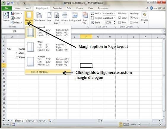 How To Changing Margins In Excel