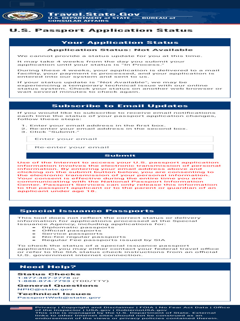 How To Check Your U S Passport Application Status