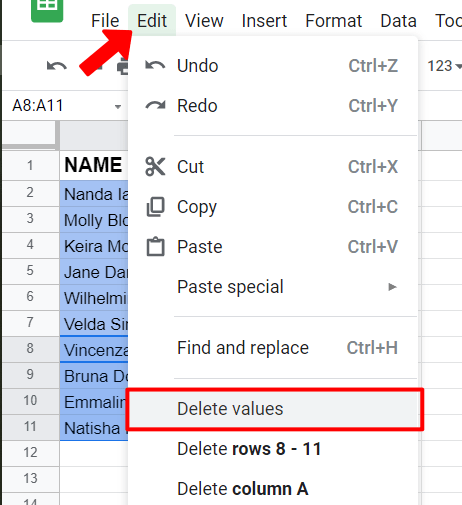 How To Clear Contents In Google Sheets Postureinfohub