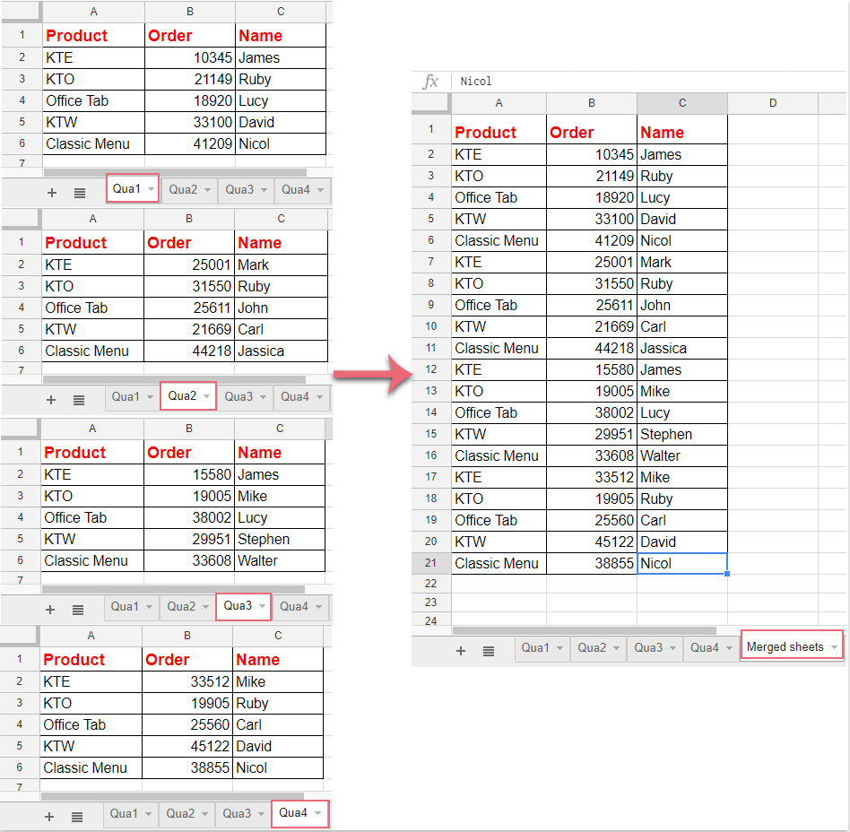 How To Combine Multiple Excel Worksheets Into One User Guide Xltools