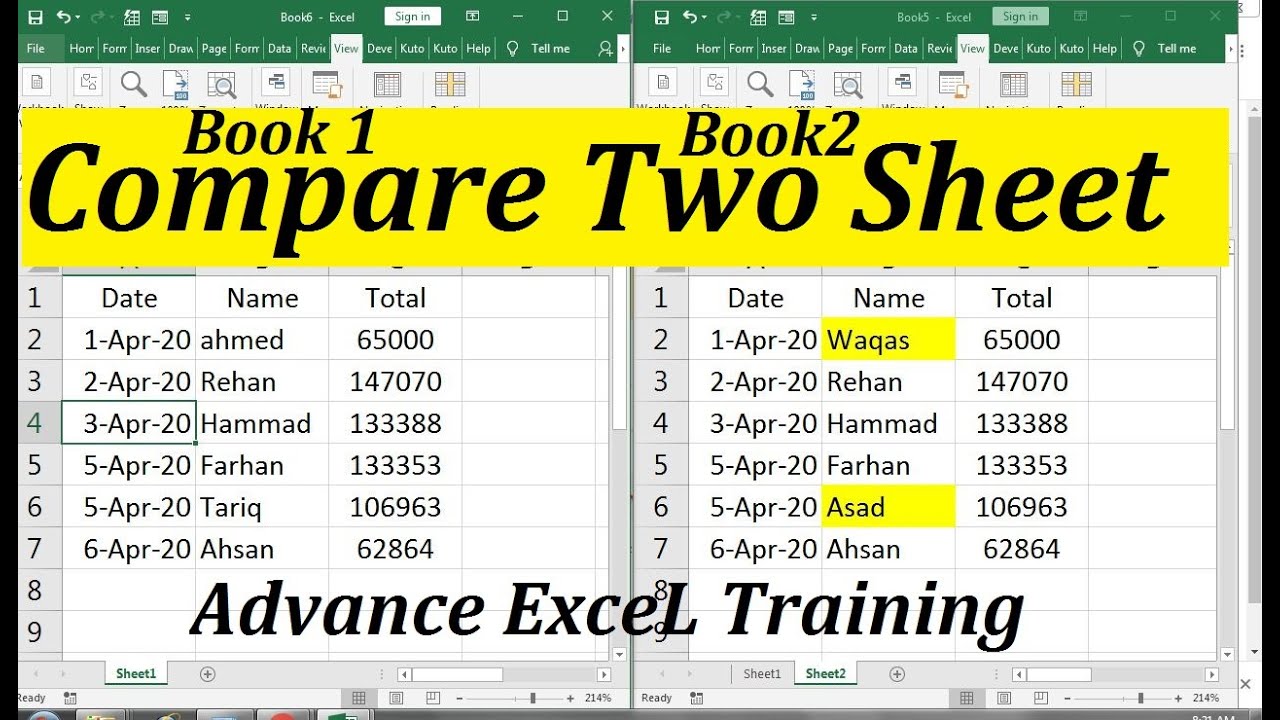 Compare Excel Sheets Easily: YouTube Guide