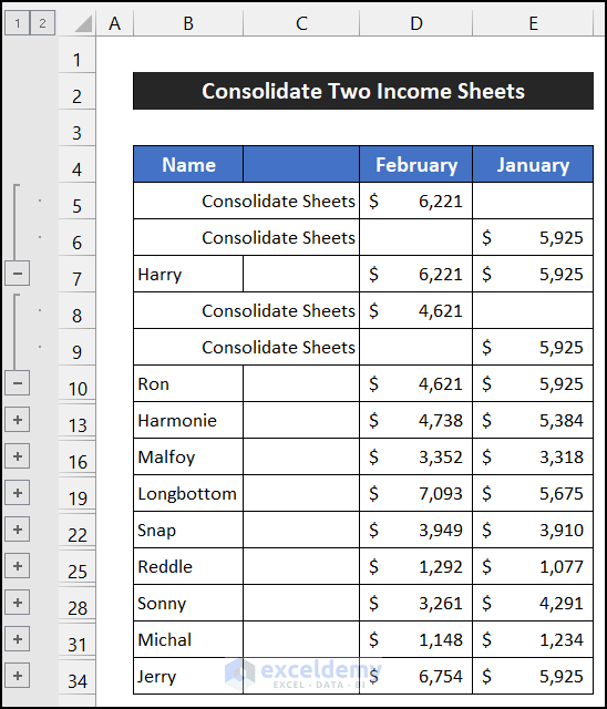 3 Simple Ways to Consolidate Excel Sheets