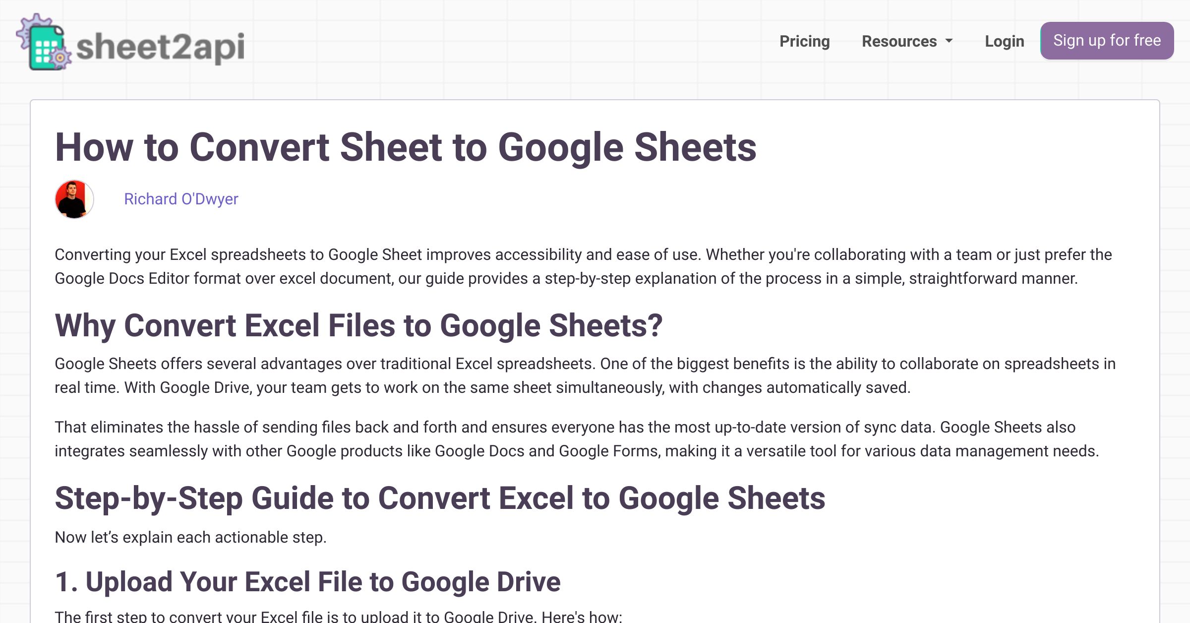 How To Convert An Excel Sheet To Google Sheets