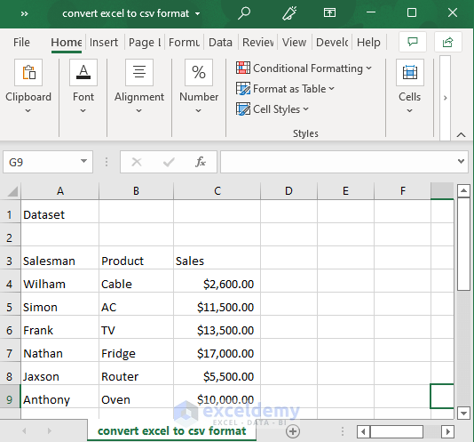 How To Convert Data From Excel To Csv Printable Templates Free